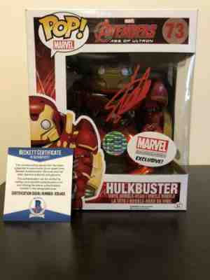 Stan Lee Signed Iron Man Hulkbuster Pop with COA and Pop Protector