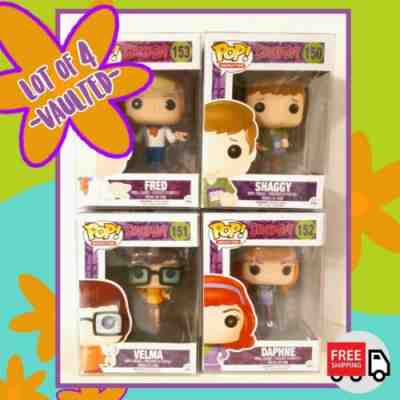 Funko Pop VELMA| SHAGGY| DAPHNE| FRED  Scooby Doo LOT of 4 w/PROTECTORS ????SET!