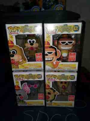 FUNKO POP ~ BANANA SPLITS ~ Drooper Fleegle Bingo Snorky ~ SDCC 2018 Exclusive