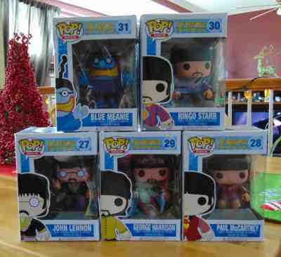 Funko Pop Vaulted Beatles Yellow Submarine - NRFB Set of 5 - RARE! 