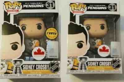 Funko Canadian Pop! Hockey NHL Sidney Crosby Regular + Chase Canada Exclusive