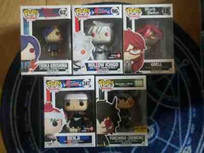 Funko Pop Animation Lot Of 5 Hollow Ichigo Grell Renji Shonen Jump Black Butler