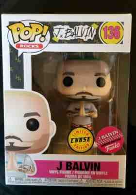 Funko Pop Rocks J Balvin Limited Edition Chase Green Hair #136 Minor Damage