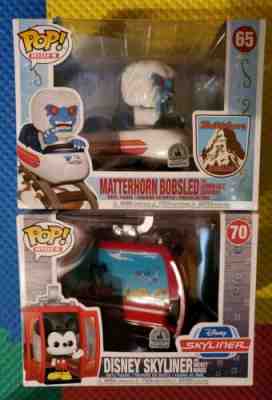 FUNKO POP DISNEY PARK EXCLUSIVE MICKEY SKYLINER + MATTERHORN BOBSLED NEW 