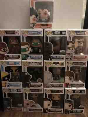 Lot Of (13) Funko Pops Star Wars, DBZ, DC, Marvel, Harry potter