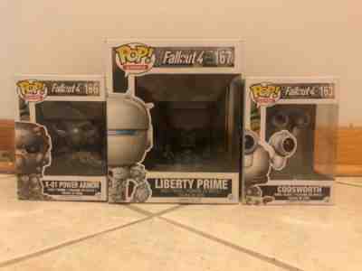 Fallout Funko Pops! Liberty Prime, X-01 Power Armor, Codsworth! $75 Value! Rare!