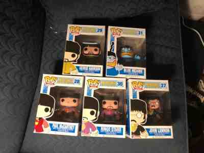  Funko Pop Rock Beatles Yellow Submarine  Set of 5  Vaulted 2012