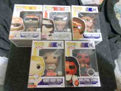 WWE wrestling funko lot Sting Rowdy Roddy Piper Randy Savage Bret Hart wwf ring