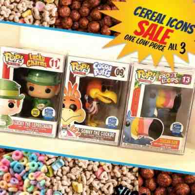 Ad Icon Funko Pop LOT Of 3 TOUCAN SAM, SONNY The Cuckoo, & GITD LUCKY Leprechaun