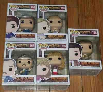 Funko Pop TV Cheers Lot of 5 Sam Diane Norm Cliff Woody Complete Set 