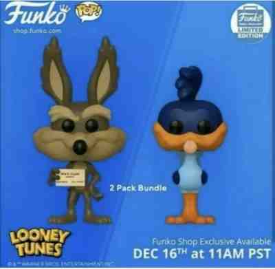 Funko Pop! Animation: Wile E Coyote & Road Runner 2-Pack Bundle ORDER CONFIRMED