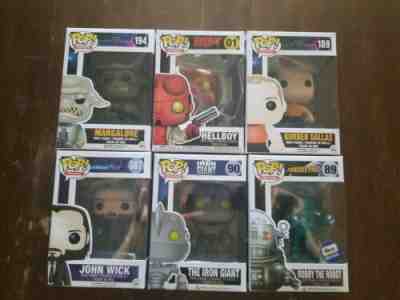 FUNKO POP MOVIE LOT OF 6 JOHN WICK KORBEN DALLAS MANGALORE ROBBY THE ROBOT...