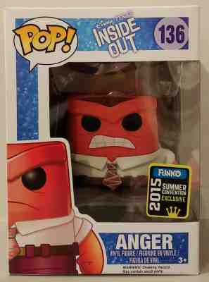 Funko Pop! Inside Out #136 Anger with Flames! SDCC 2015 Rare Lot of 1008 & HTF