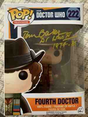 TOM BAKER SIGNED FUNKO POP! *FOURTH DOCTOR, DOCTOR WHO* #222