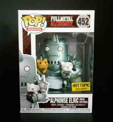 Funko Pop! Fullmetal Alchemist Alphonse Elric with Kittens Hot Topic Exclusive