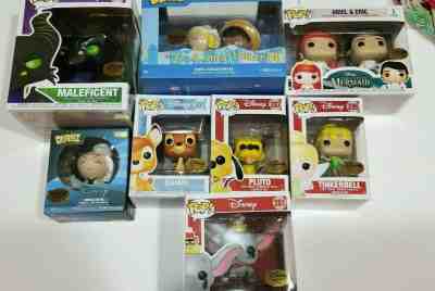 Disney Treasures Funko Pop Dorbz Lot Little Mermaid Maleficent Ariel Eric Bambi