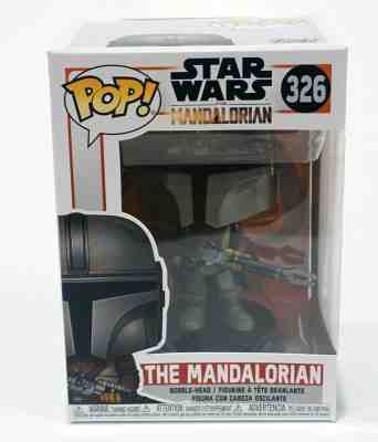 Funko POP The Mandalorian 326 Disney Star Wars Bounty Hunter HTF + Pop Protector