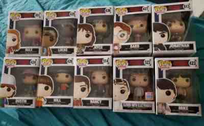 Stranger Things Funko Pop Figure Lot Including Jonathan & Fall Exclusive Eleven