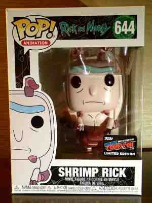 Funko POP! NYCC 2019 Exclusive Official Con Sticker SHRIMP RICK w Protector