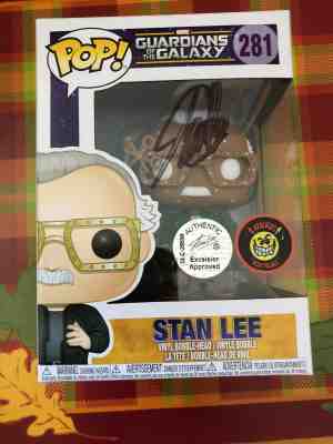 Stan Lee GOTG Funko Pop - 2018 Custom Christmas Exclusive - Stan Lee signed