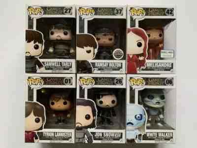 Funko Pop Game Of Thrones LOT Samwell Tarly Ramsay Bolton Melisandre Jon Tyrion