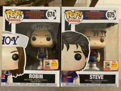 Stranger Things Scoops Ahoy Steve & Robin Funko Fundays POP SDCC 2018 LE 1800