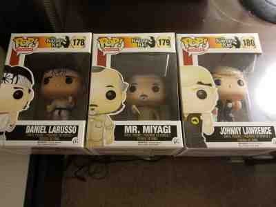 Funko Pop Karate Kid: Daniel Larusso, Mr. Miyagi, Johnny Lawrence