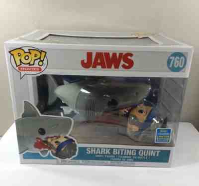 Funko Pop! Jaws 760 Shark Biting Quint 2019 SDCC Shared Exclusive In Stock