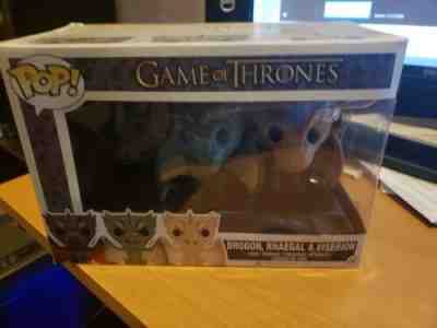 Funko Pop Game of Thrones Drogon Rhaegal Viserion Dragon 3-Pack AUTHENTIC