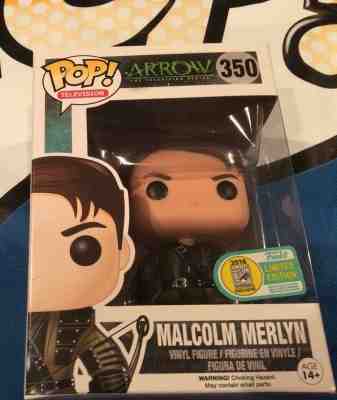 SDCC 2016 EXCLUSIVE FUNKO POP TELEVISION ARROW MALCOLM MERLYN LIMITED EDITION 