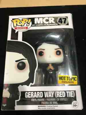 NEW Funko Pop My Chemical Romance MCR Gerard Way Red Tie 47 Hot Topic Exclusive