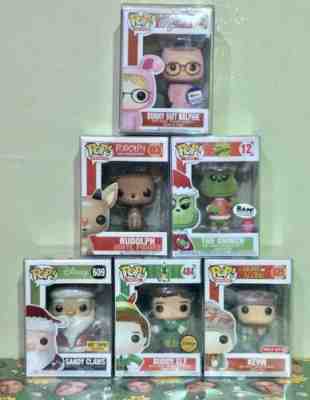 Funko POP! Holiday Exclusive,Chase & Vaulted Christmas Grail Bundle! W/ Extras!