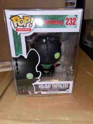 Funko Pop! How To Train Your Dragon Toothless Holiday Edition #232 RARE NEW HTF