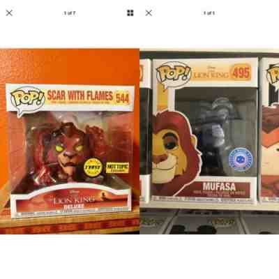 Funko Pop Scar Chase And Mufasa Spirit