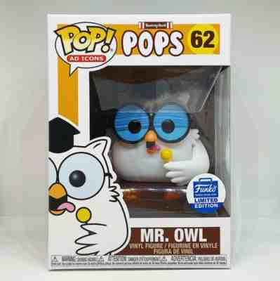 Funko Pop! Ad Icons Tootsie Roll Pops Mr. Owl Funko Shop Exclusive LE #63 MINT