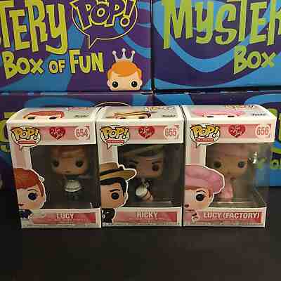 FUNKO POP TELEVISION - I LOVE LUCY 3 PC SET LUCY RICKY FACTORY LUCY CLASSIC TV