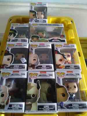 Funko Pop! Avatar The Last Air Bender Collection of 9 with Azula and Cabbage Man