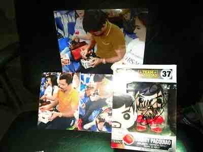 Manny Pacquiao Funko Pop figure  BOXER  Authentic signature Signed hard to find