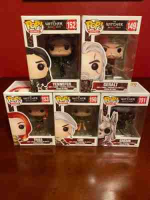 Funko Pop The Witcher Yennefer, Geralt, Triss, Ciri And Eredin