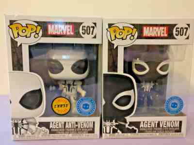 Funko Pop! Marvel #507 Agent Venom & Agent Anti-Venom CHASE PIAB Exclu IN HAND