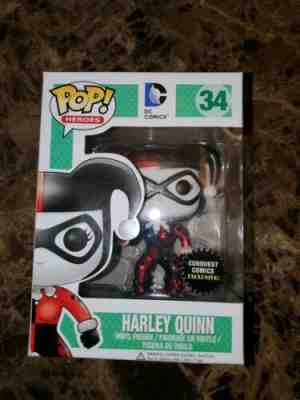 Funko POP Heroes #34 HARLEY QUINN Metallic Conquest Comics VAULTED MINT W/ Case