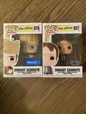 Dwight Schrute Funko Pop Bundle CPR Dummy Mask and Hay King Exclusives