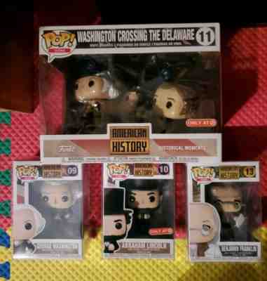 Funko Pop Icons American History WASHINGTON FRANKLIN LINCOLN  Target DELAWARE 