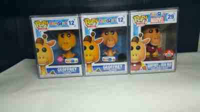  SET OF 3 FUNKO POP GEOFFREY THE GIRAFFE TOYS R US EXCLUSIVES NEW