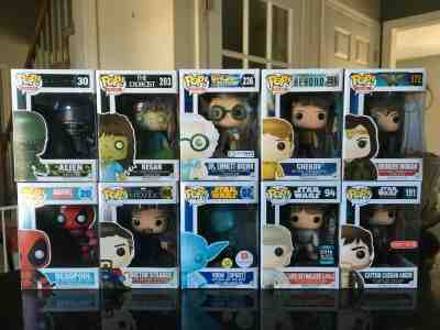 Funko Pop MISC Lot of 10 Star Wars Alien Deadpool Wonder Woman Marvel