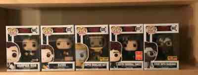 Funko Pop - Vampire Bob, Snowball Dance Dustin, Biohazard Hopper, Steve, Eleven