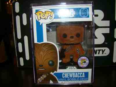 FUNKO POP STAR WARS FLOCKED CHEWBACCA SDCC 2011 EXCLUSIVE VHTF-