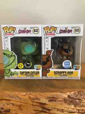 Funko POP! Animation Scooby Doo Captain Cutler GITD And Scrappy Doo