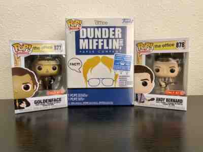 (Target Exclusive)The Office Funko Set. BLOND DWIGHT, GOLDENFACE, & ANDY BERNARD