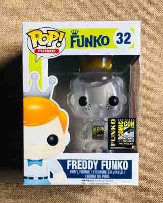 FUNKO FREDDY CLEAR CRYSTAL pop vinyl #32 SDCC 2014 LE 96 EXCLUSIVE FUNDAYS